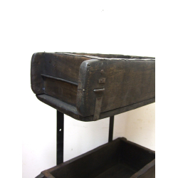 Półka skrzynka Regał ze starego drewna potrójny Wiszący